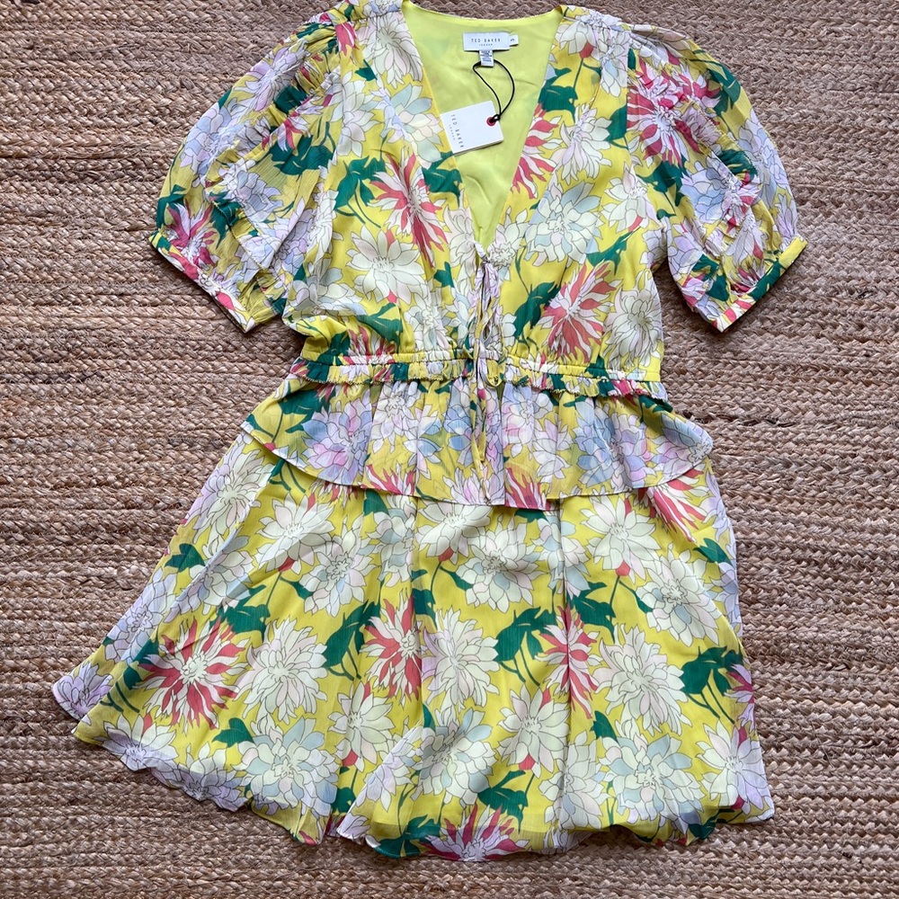 Ted Baker London Yellow and Green Dress